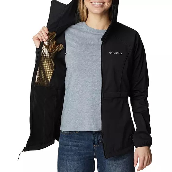 NWT Columbia Women's Canyon Meadow Softshell Jacket Ladies Size Medium Black - Picture 4 of 6